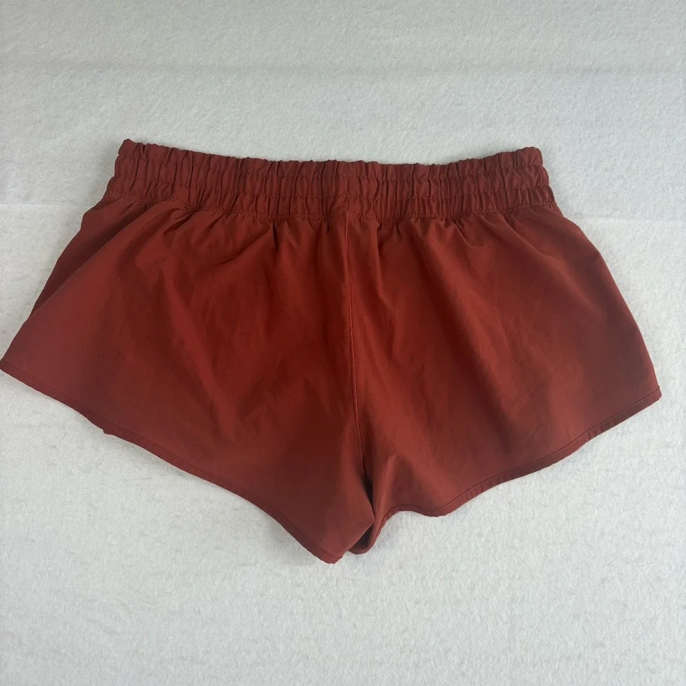OFFLINE by Aerie hot stuff Lined Athletic Shorts Red Pockets Women's Medium